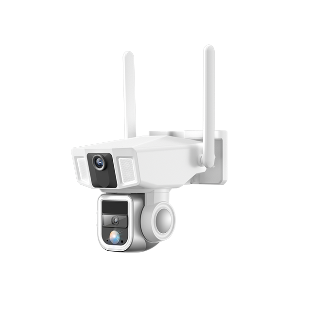2K DC12V Triple-Lens Linkage PTZ Camera WIFI & 4G with 10X Continuous Zoom